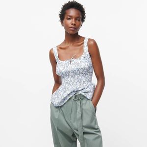 J Crew Smocked Waist Tank in Liberty London Ros Floral Print— Womens medium